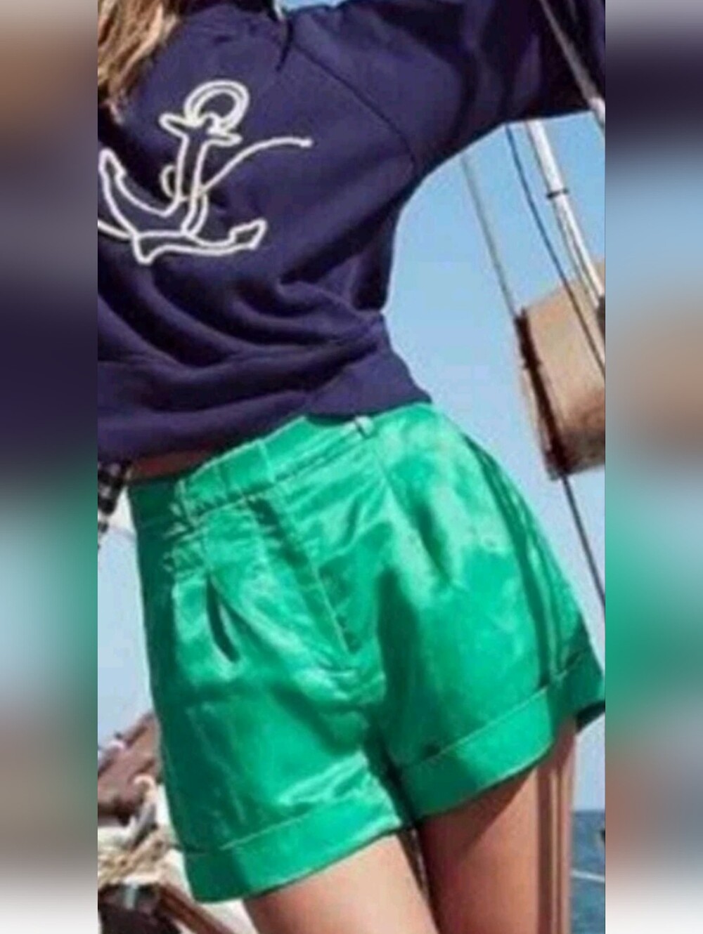 J.crew  Gold Linen & Satin Women's Shorts - Lightweight Summer Style
